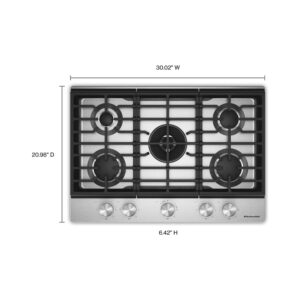 KitchenAid® 30 in. Gas Cooktop with 5 Burners and Integrated Wok Grate view 2