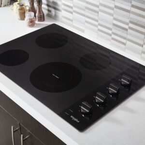 Whirlpool® 30-inch Electric Ceramic Glass Cooktop with FlexHeat™ Dual Radiant Element, Black (WCE55US0HB) view 6
