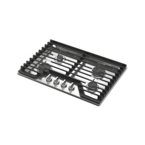 Whirlpool® 30-inch Gas Cooktop with EZ-2-Lift™ Hinged Cast-Iron Grates, Stainless Steel (WCGK5030PS) view 4