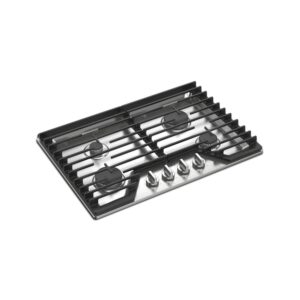 Whirlpool® 30-inch Gas Cooktop with EZ-2-Lift™ Hinged Cast-Iron Grates, Stainless Steel (WCGK5030PS) view 5