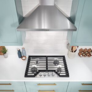 Whirlpool® 30-inch Gas Cooktop with EZ-2-Lift™ Hinged Cast-Iron Grates, Stainless Steel (WCGK5030PS) view 7