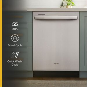 Whirlpool® Quiet Dishwasher with Boost Cycle and Extended Soak Cycle view 7