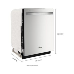 Whirlpool® 24″ Stainless Steel Dishwasher with Soil Sensor and Quick Wash view 8