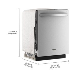 Whirlpool® 24-Inch Top Control Dishwasher with Total Coverage Wash and Auto Open Air Dry view 3