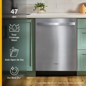Whirlpool® 24-Inch Top Control Dishwasher with Total Coverage Wash and Auto Open Air Dry view 8