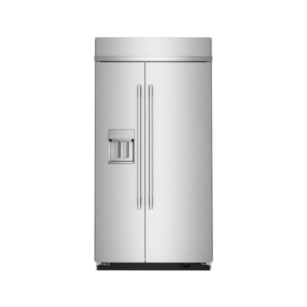 KitchenAid 25.1 Cu. Ft. 42-Inch Built-In Side-by-Side Refrigerator with Exterior Water and Ice Dispenser with Measured Fill in PrintShield® Finish