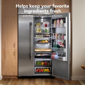 KitchenAid 29.4 Cu. Ft. 48-Inch Built-In Side-by-Side Refrigerator with Exterior Water and Ice Dispenser with Measured Fill in PrintShield® Finish view 10