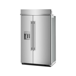 KitchenAid 29.4 Cu. Ft. 48-Inch Built-In Side-by-Side Refrigerator with Exterior Water and Ice Dispenser with Measured Fill in PrintShield® Finish view 4