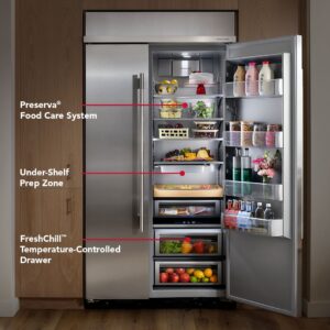 KitchenAid 29.4 Cu. Ft. 48-Inch Built-In Side-by-Side Refrigerator with Exterior Water and Ice Dispenser with Measured Fill in PrintShield® Finish view 8