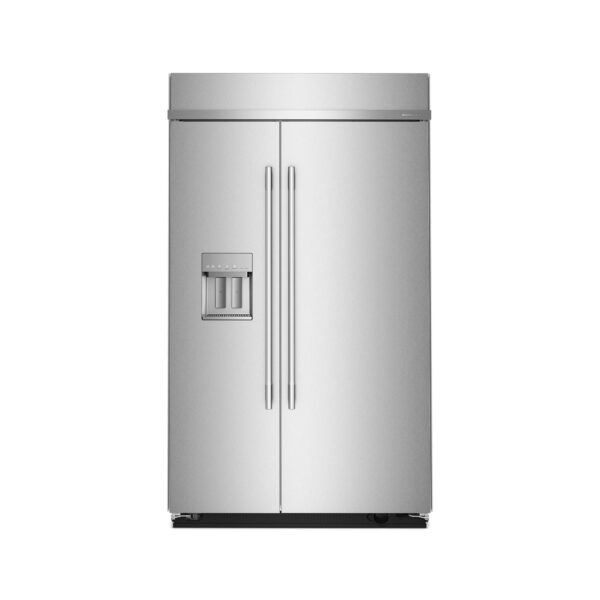 KitchenAid 29.4 Cu. Ft. 48-Inch Built-In Side-by-Side Refrigerator with Exterior Water and Ice Dispenser with Measured Fill in PrintShield® Finish