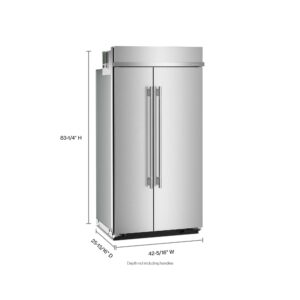 KitchenAid 25.5 Cu. Ft. 42-Inch Built-In Side-by-Side Refrigerator with Signature Platinum Interior in PrintShield® Finish view 2