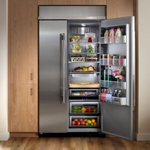 KitchenAid 25.5 Cu. Ft. 42-Inch Built-In Side-by-Side Refrigerator with Signature Platinum Interior in PrintShield® Finish view 7