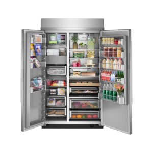 KitchenAid 29.4 Cu. Ft. 48-Inch Built-In Side-by-Side Refrigerator with Signature Platinum Interior in PrintShield® Finish view 3