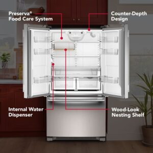 KitchenAid 20 Cu. Ft. 36-Inch Counter-Depth French Door Refrigerator with Internal Water Dispenser view 8