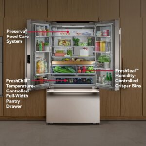 KitchenAid 24.3 Cu. Ft. 36-Inch True Counter-Depth French Door Refrigerator with Signature Platinum Interior view 8