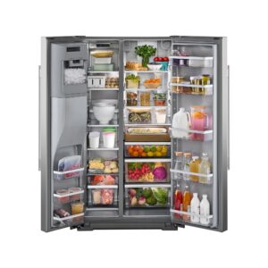 KitchenAid 20.8 Cu. Ft. 36-Inch Counter-Depth Side-by-Side Refrigerator with Exterior Ice and Water Dispenser view 2