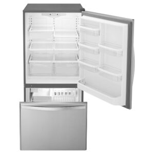 Whirlpool® 19 Cu. Ft. Freestanding Bottom-Mount Refrigerator with SpillGuard™ Glass Shelves view 3