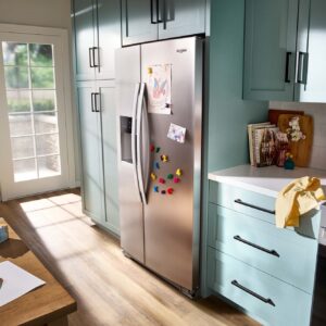 Whirlpool® 21 Cu. Ft. Counter-Depth Side-by-Side Refrigerator with TruCool™ Temperature Management view 2