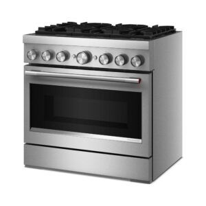 KitchenAid® 36-Inch 6 Burner Commercial-Style Dual Fuel Range with No Preheat Air Fry Mode view 6