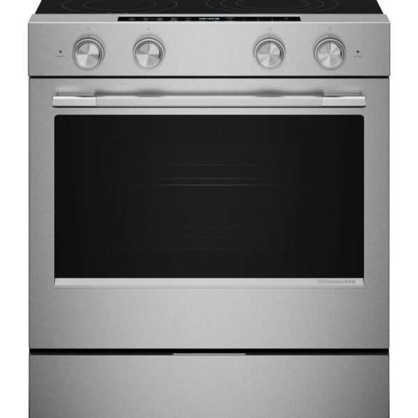 KitchenAid® 30-inch Slide-In Electric Range with Two Even-Heat™ Hyper Elements and Steam Bake