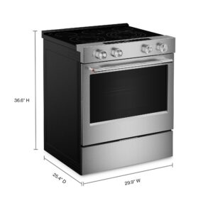 KitchenAid® 30-inch Slide-In Electric Range with Two Even-Heat™ Hyper Elements and Steam Bake view 3