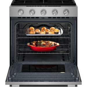 KitchenAid® 30-inch Slide-In Gas Range with Even-Heat™ Convection and 63,000 BTU Output view 2