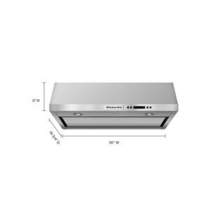 KitchenAid 30-inch Under-the-Cabinet Range Hood, 4-Speed System view 2