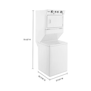 Whirlpool® 3.5 cu. ft. Electric Stacked Laundry Center with 9 Wash Cycles and AutoDry™ view 5