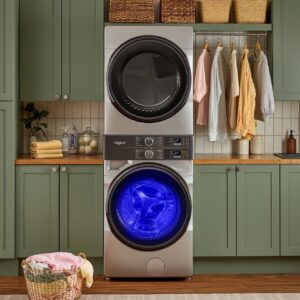 Whirlpool® Front Load Laundry Tower with UV Clean Technology and Intelligent Wash & Dry Sensors view 6