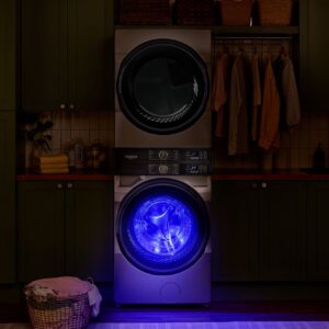 Whirlpool® Front Load Laundry Tower with UV Clean Technology and Intelligent Wash & Dry Sensors view 9