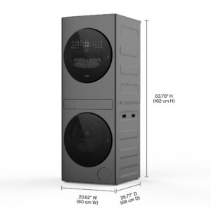 Whirlpool® Compact Ventless Laundry Tower with Heat Pump Drying and Load & Go™ Dispenser view 3