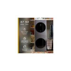 Whirlpool® Compact Ventless Laundry Tower with Heat Pump Drying and Load & Go™ Dispenser view 5
