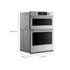 KitchenAid 30-inch Smart Electric Combo Wall Oven with Assisted Cooking Modes – PrintShield Stainless view 4