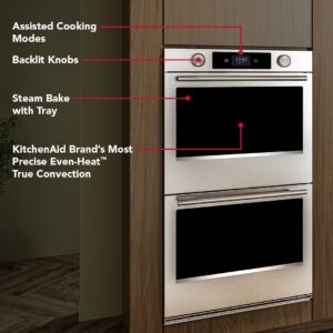 KitchenAid 30-inch Smart Electric Double Wall Oven with Assisted Cooking Modes – PrintShield Stainless view 5