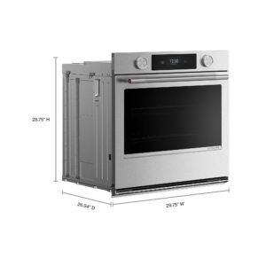 KitchenAid 30-inch Smart Electric Single Wall Oven with Assisted Cooking Modes – PrintShield Stainless view 3
