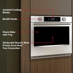 KitchenAid 30-inch Smart Electric Single Wall Oven with Assisted Cooking Modes – PrintShield Stainless view 5