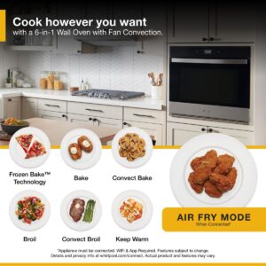 Whirlpool® 30-inch Smart Single Wall Oven with Fan Convection and Air Fry Mode view 6