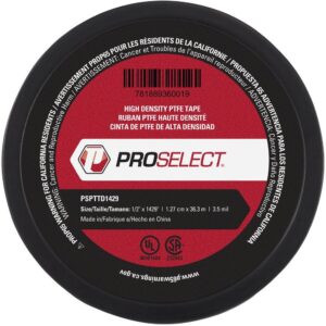 ProSelect 1/2 in. x 1,429 in. Silver High-Density PTFE Pipe Thread Tape