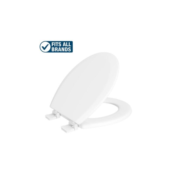 PROFLO Round Closed-Front Toilet Seat with Quick Release and Lid (Greenwood Collection)