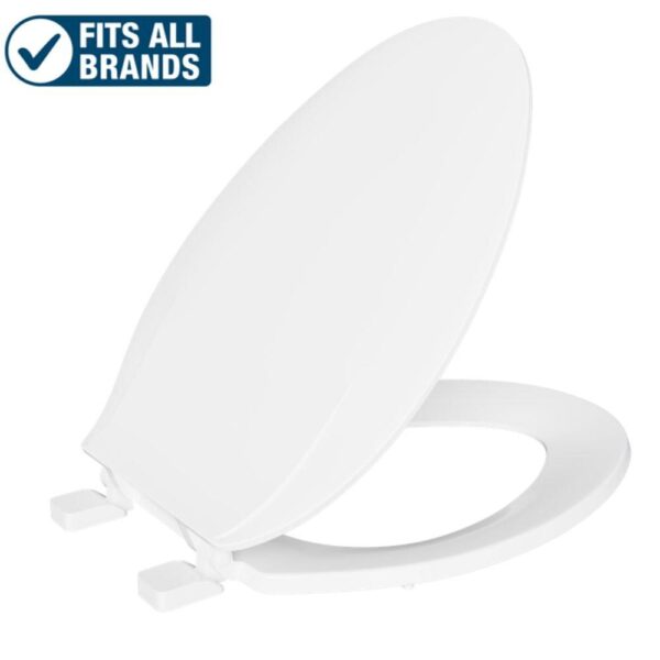 PROFLO Elongated Closed-Front Toilet Seat and Lid (Tizer Collection)