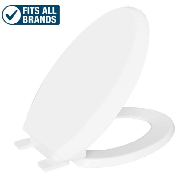 PROFLO Elongated Closed-Front Toilet Seat with Quick Release and Easy Clean (Crisson Collection)