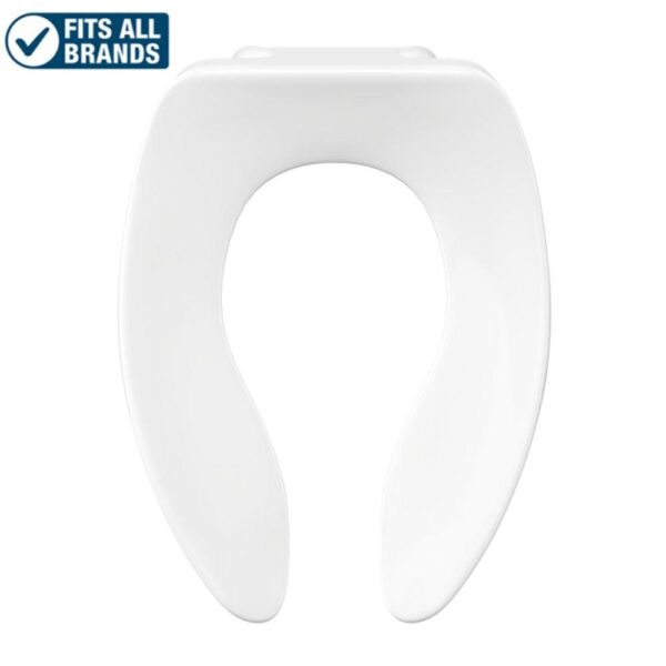 PROFLO Elongated Open-Front Toilet Seat, Heavy-Duty/Commercial