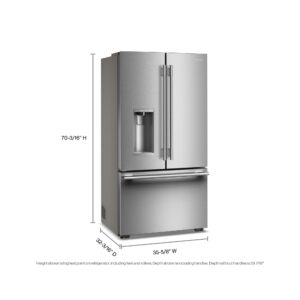 KitchenAid 23.1 Cu. Ft. 36-Inch Counter-Depth French Door Refrigerator with Intelligent Auto Fill view 5