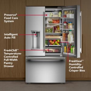 KitchenAid 23.1 Cu. Ft. 36-Inch Counter-Depth French Door Refrigerator with Intelligent Auto Fill view 8