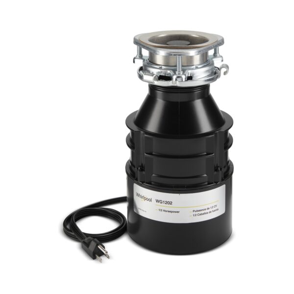 Whirlpool 1/2 HP Continuous Feed Garbage Disposal with Power Cord