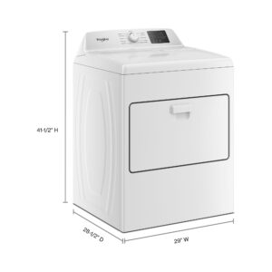 Whirlpool 7.0 Cu. Ft. Top Load Matching Gas Dryer with Adaptive Dry and Wrinkle Shield Option (WGD4307SW) view 6