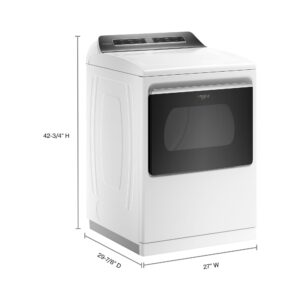 Whirlpool® 7.4 Cu. Ft. Smart Top Load Electric Dryer with Advanced Moisture Sensing view 10