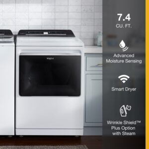 Whirlpool® 7.4 Cu. Ft. Smart Top Load Electric Dryer with Advanced Moisture Sensing view 4