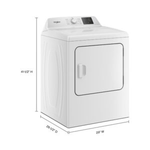 Whirlpool 7.0 Cu. Ft. Gas Long Vent Top Load Dryer with Adaptive Dry (WGD4105LSW) view 5