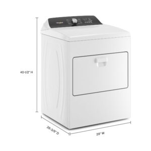 Whirlpool 7.0 Cu. Ft. Top Load Gas Dryer with Moisture Sensing and Wrinkle Shield Option (WGD5010LW) view 4